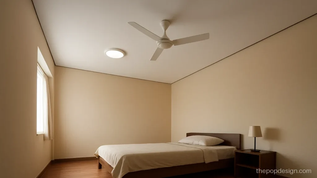Pop design ceiling for low rooms with only a shadow gap edge