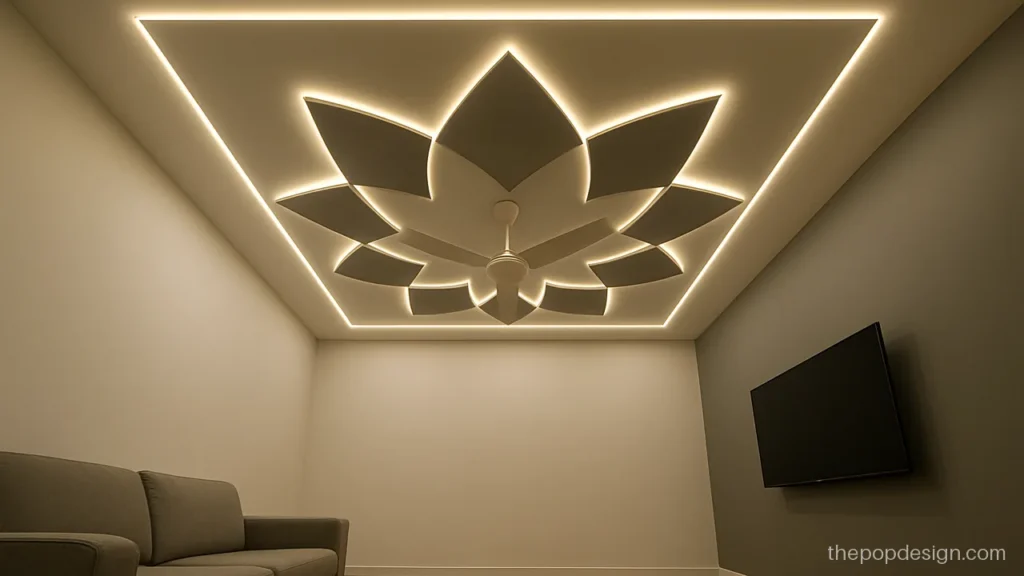 New modern plus minus lotus flower pop design in geometric style
