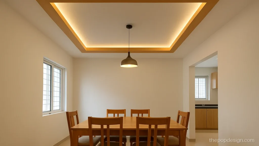 Pop design latest look with wooden border frame and grey centre