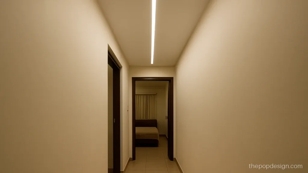 Small passage pop design with one slim profile light line