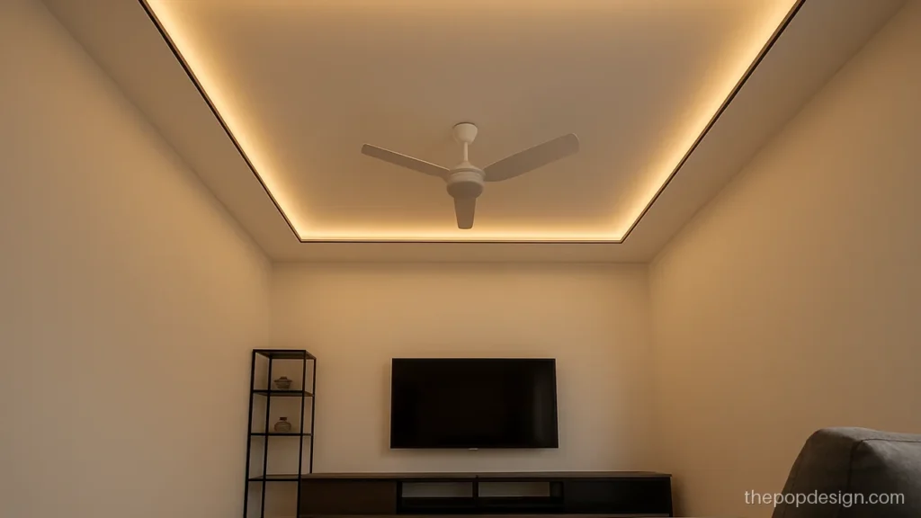 Modern hall pop design latest look with a black accent strip