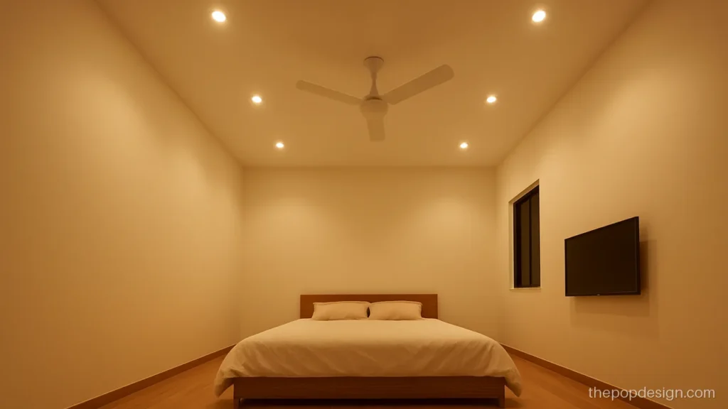 Pop ceiling design modern minimal flush ceiling with trimless spots