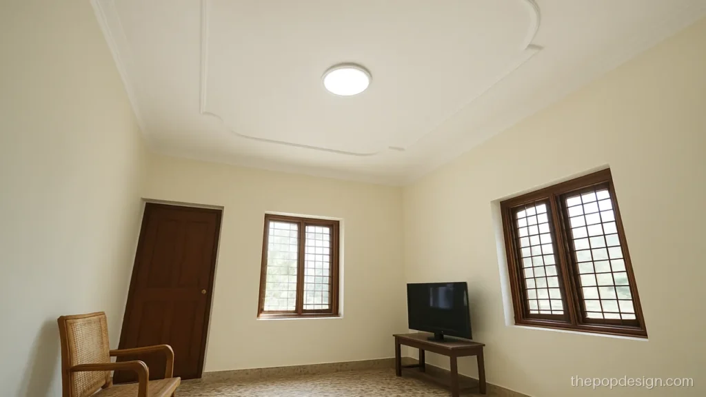 Hall simple pop corner design with quarter circle curves