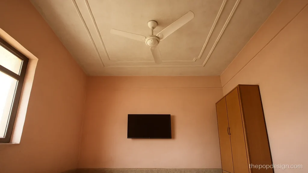 Latest plus minus POP design without ceiling drop using grooves on slab