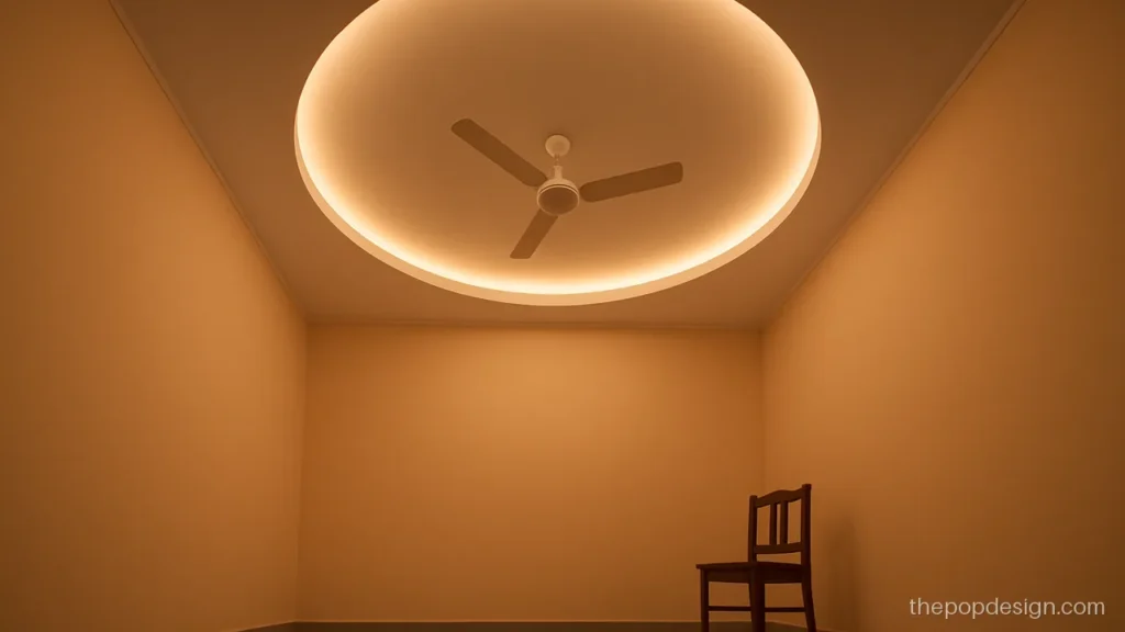 Ring concealed light pop design simple circle around the fan