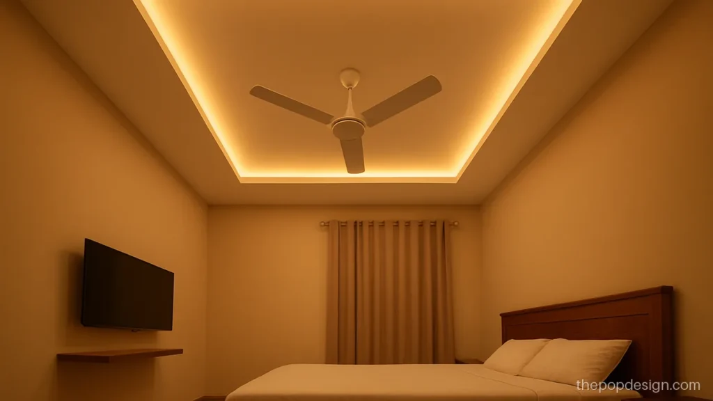 10x12 room pop design with a rectangle frame along the length