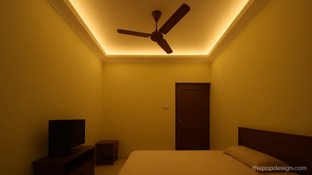 Simple POP design for a small room with corner coves only