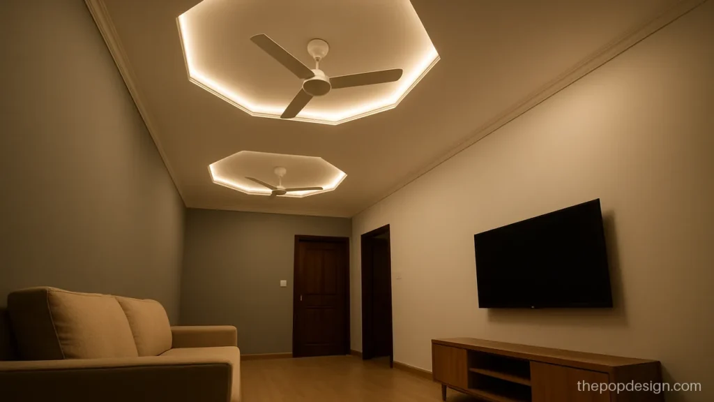Double fan box pop design plus minus with hexagon boxes