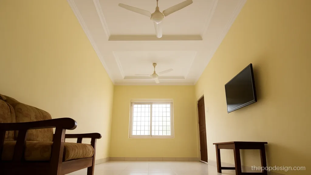 2 fan pop design for hall simple with two plain square frames